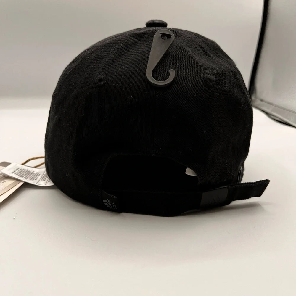 Adidas Women’s Coat of Arms Black White Golf Hat NWT Ponytail OSFW Cap - Picture 2 of 5